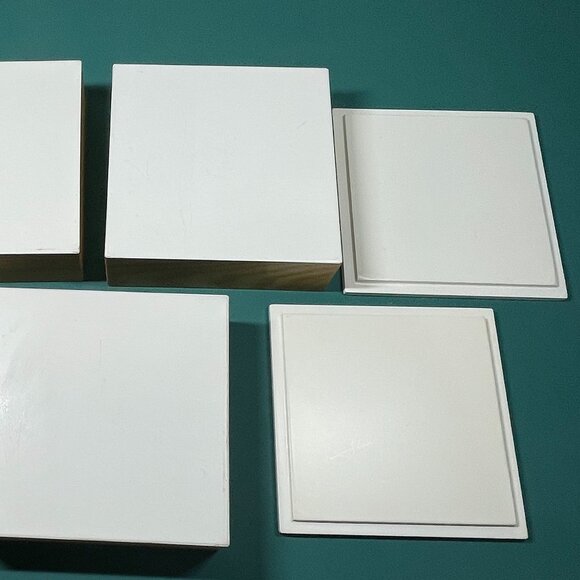 Display Trinket Boxes (3) White with Beech - Picture 6 of 7